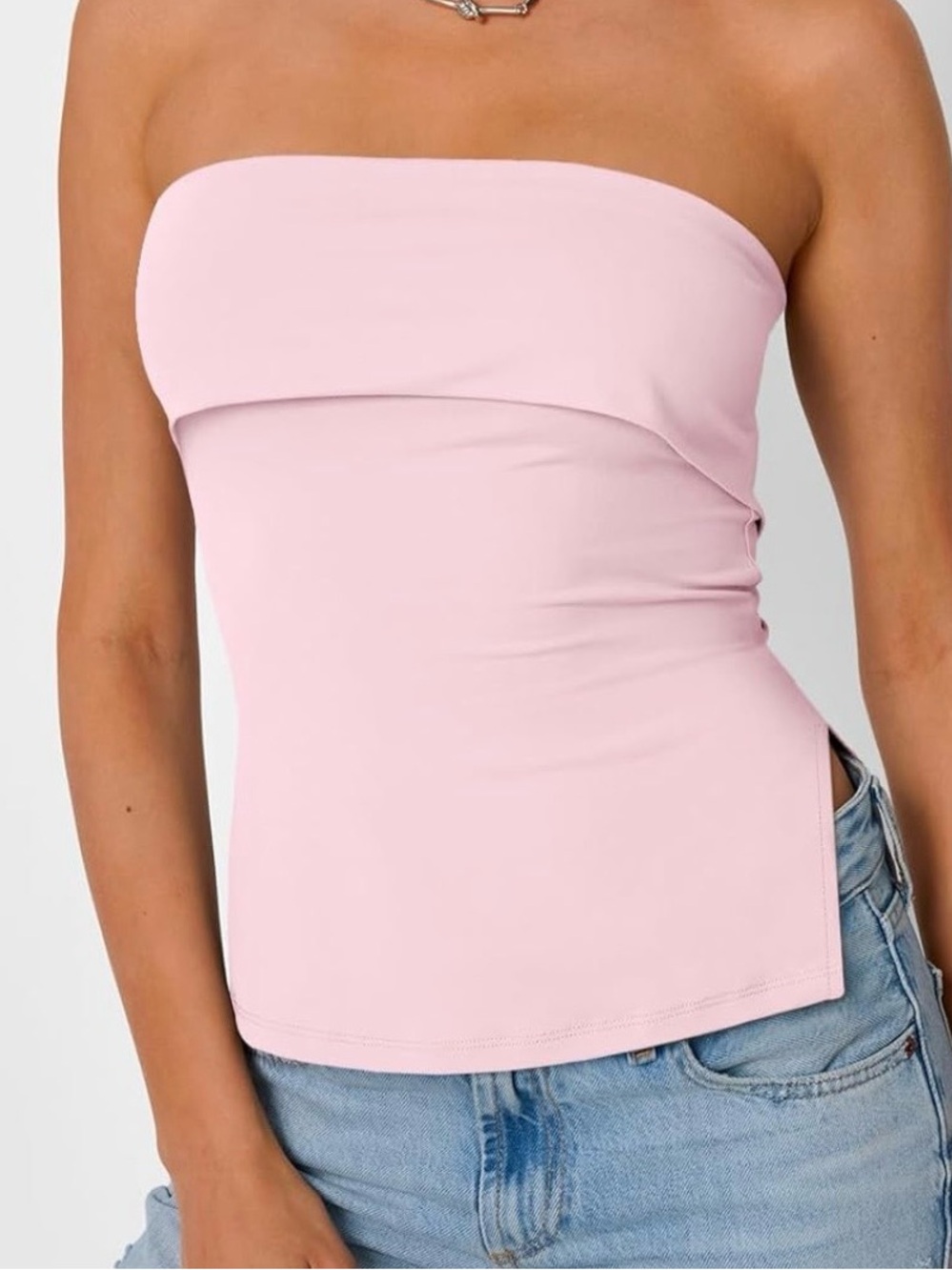 Strapless Tube Top - Blush Pink